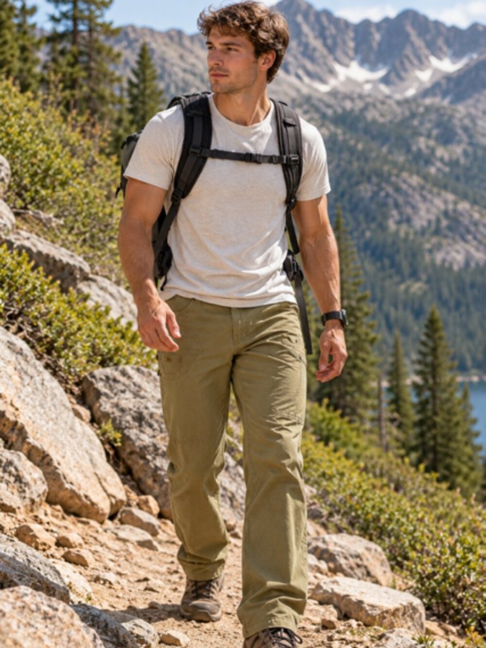 KÜHL Revolvr Men’s Pants 32x34 Khaki Olive Stretch Hiking Outdoor Utility